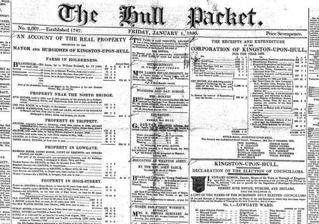 The Hull Packet, 1836